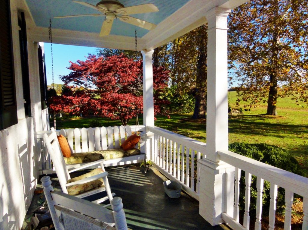Autumn front porch